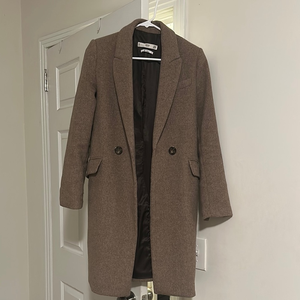 Brown/Tan Mango Blazer Top Coat